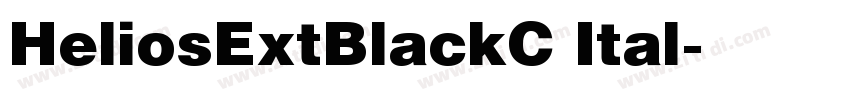 HeliosExtBlackC Ital字体转换